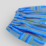 Cotton Blue Lake Stripes Cargo Style Summer Shorts. Detail view.