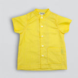 Buttercup Yellow Mandarin Collar Shirt
