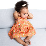 baby girl with tulip dress