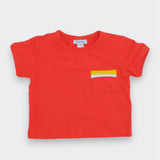 Soft Vermillion Red Pocket Tee