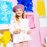 Girl in Ribbon Bouquet Flannel Top