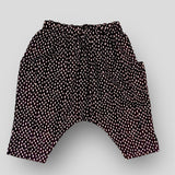 Cotton Black and White Dash Harem Pants for Babies and Kids