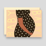 Greeting Card: Showing illustration of female with a Baby Bump
