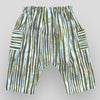 Cargo Style Cotton Harem Trousers in Brown and Grey Water Edge Line