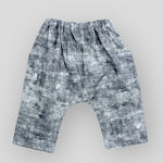 Baby and Kids Cotton Grey Harem Trousers for Babies and Kids with Acid Wash Effect.
