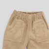 Cotton Corduroy Pants - Acorn Color with Front Pocket. Detail View