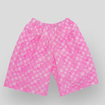 OEKO-TEX Certified Soft Cotton Pink Checkerboard Culotte Pants