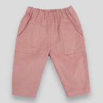 Kids' and Baby Cotton Corduroy Pants - Woodrose with Front Pocket