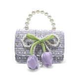 Lily & Bow Tweed Purse - Purple