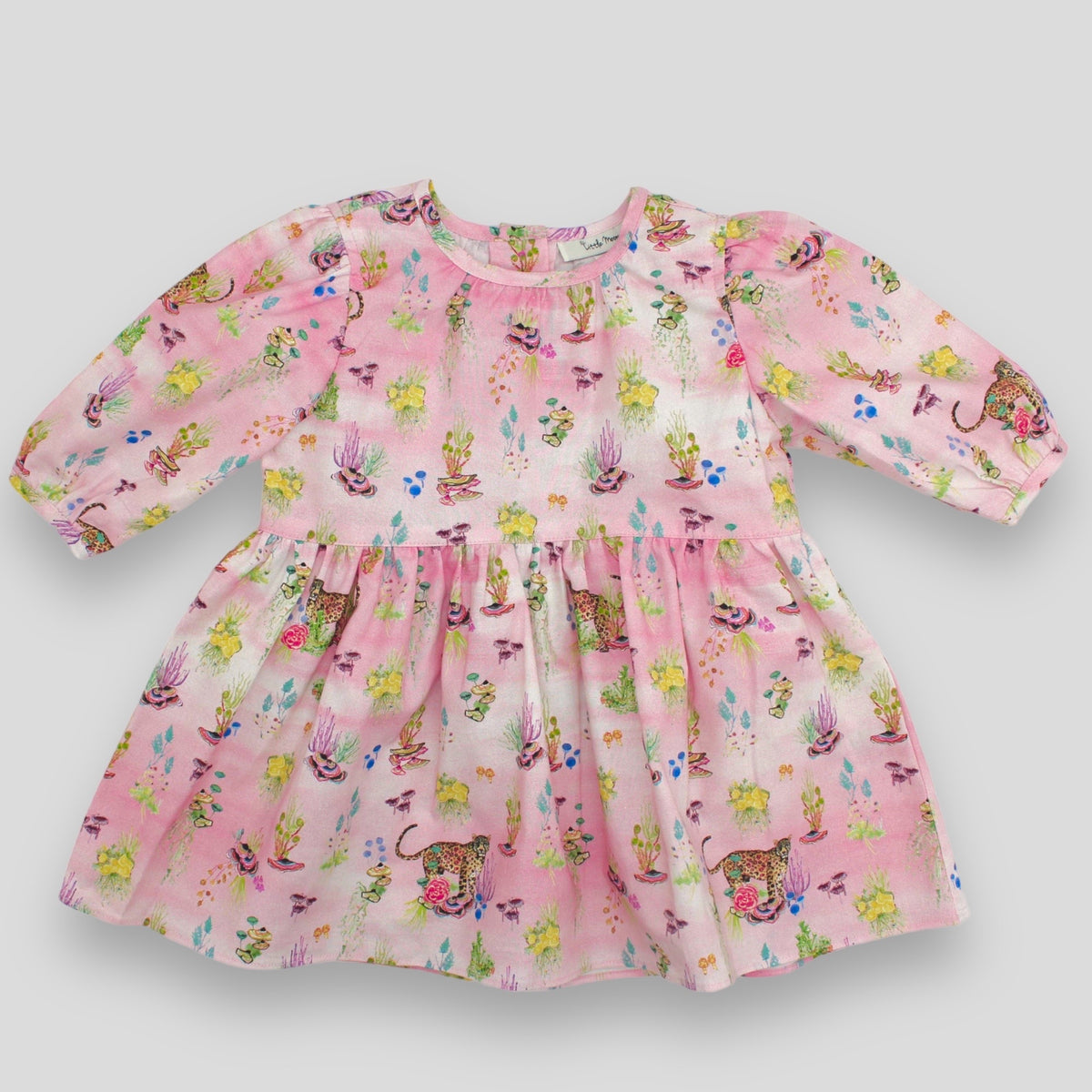 Cotton Pink Cheetah Print Dress– Little Moony