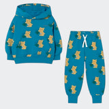 TCOT Bears Hoodie & Pants Set (Petrol Blue)