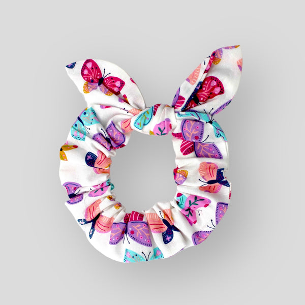 Handmade Hair Scrunchie Pink Butterfly