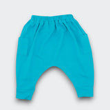 Little Moony Bora Bora Blue Soft Cotton Knit Jogger Pants for Babies and Kids