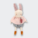 Little Moony Lune the Rabbit soft musical toy with hidden lullaby music box, plush fleece ears, cuddly bedtime companion for newborns and infants