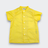 Little Moony Yellow Soft Cotton Shirt with Collar for Babies and Toddlers