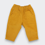 Little Moony Cider Yellow Premium Cotton Corduroy Pants featuring Elastic Waist for Babies and Kids