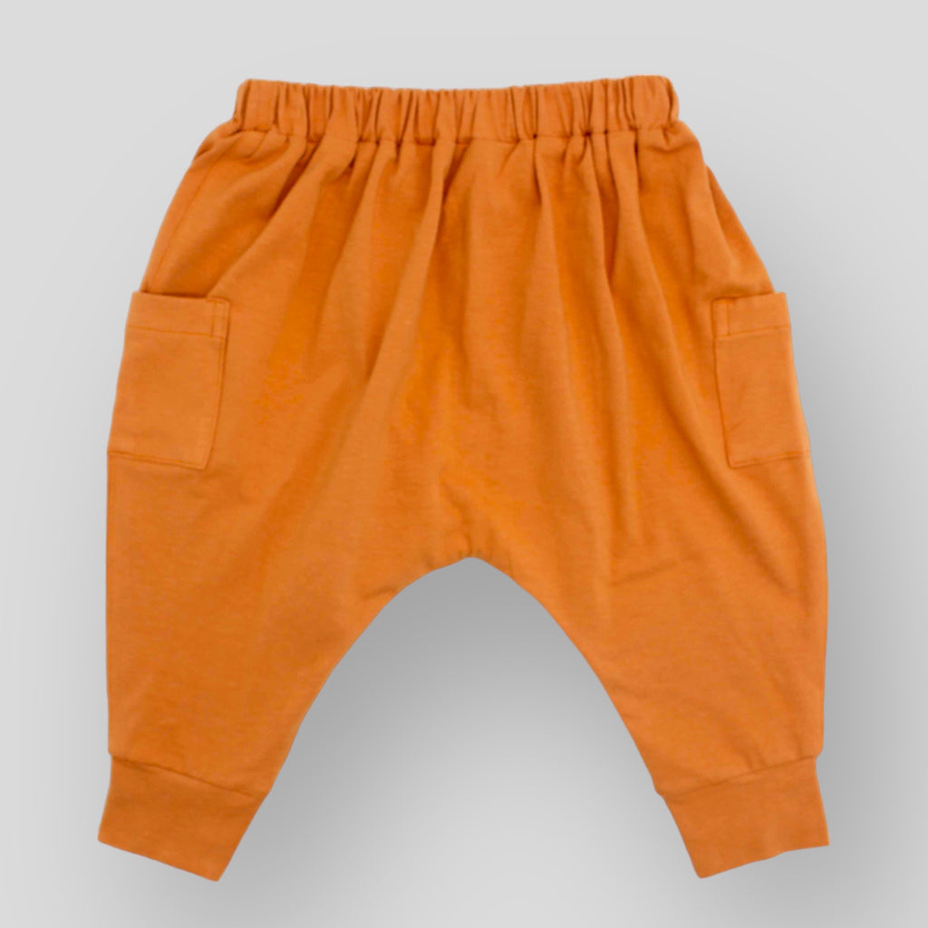 Sienna Brick Cotton Knit Jogger Pants for Babies and Kids