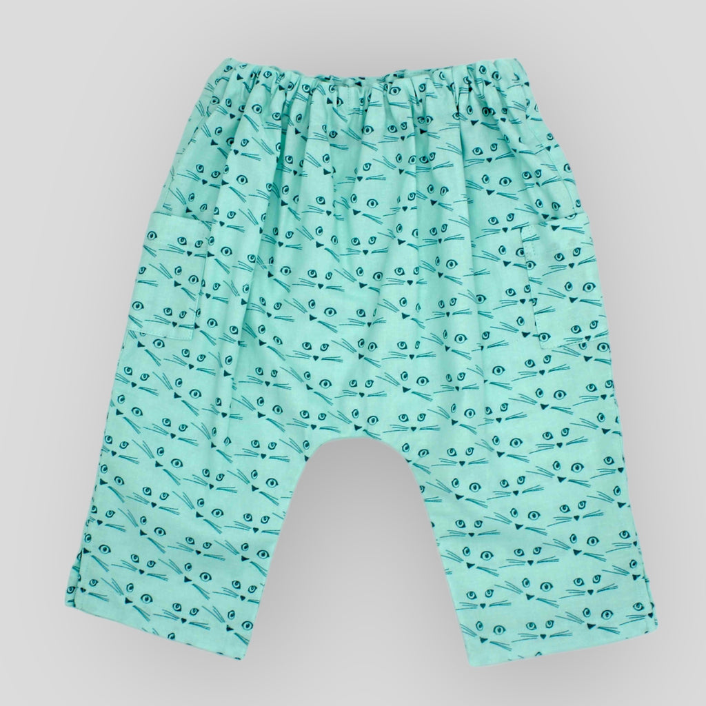 Mint Green Cat Harem Pants 