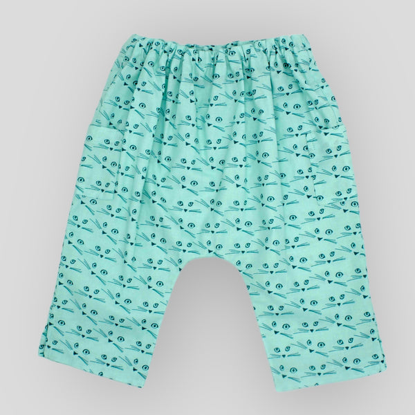 Mint Green Cat Harem Pants 