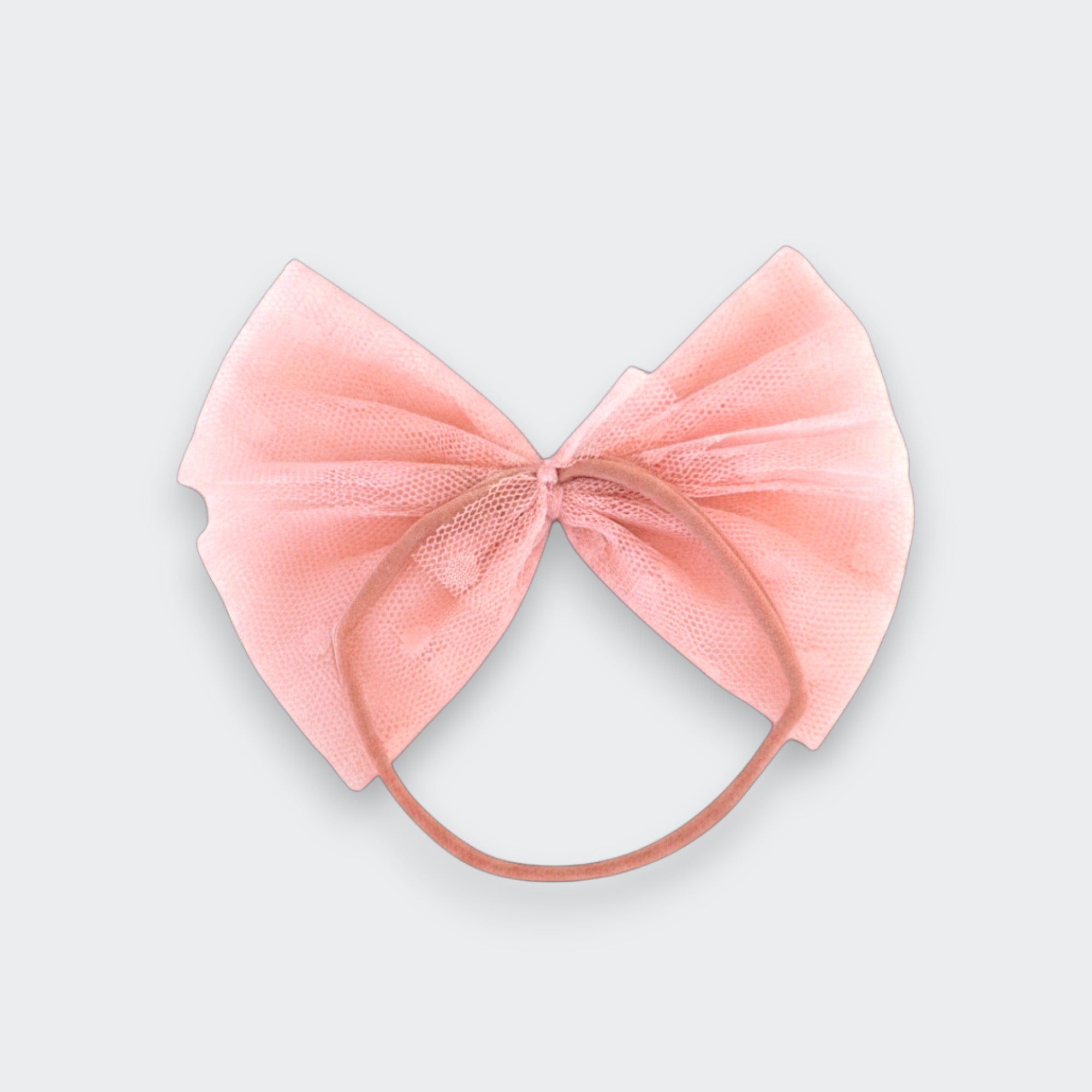 Little Moony Sott Dotted Mesh Bow on Nylon Headband for babies and kids