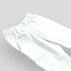 Cotton Corduroy Pants - Soft White with Front Pockets Detail View