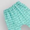 Mint Green Cat Harem Pants. Detail view.