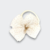 Little Moony Soft Nylon Ivory Head Bow for babies and kids 