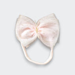 Little Moony Pale Pink HeadBow Nylon Headband for babies and kids