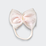 Little Moony Pale Pink HeadBow Nylon Headband for babies and kids