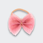 Little Moony Pink HeadBow Nylon Headband for babies and kids