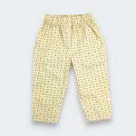 Golden Cross-Stitch Cotton Lounge Pants Little Moony