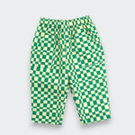 Litttle Moony Cotton Green Checker Pants for babies and kids.