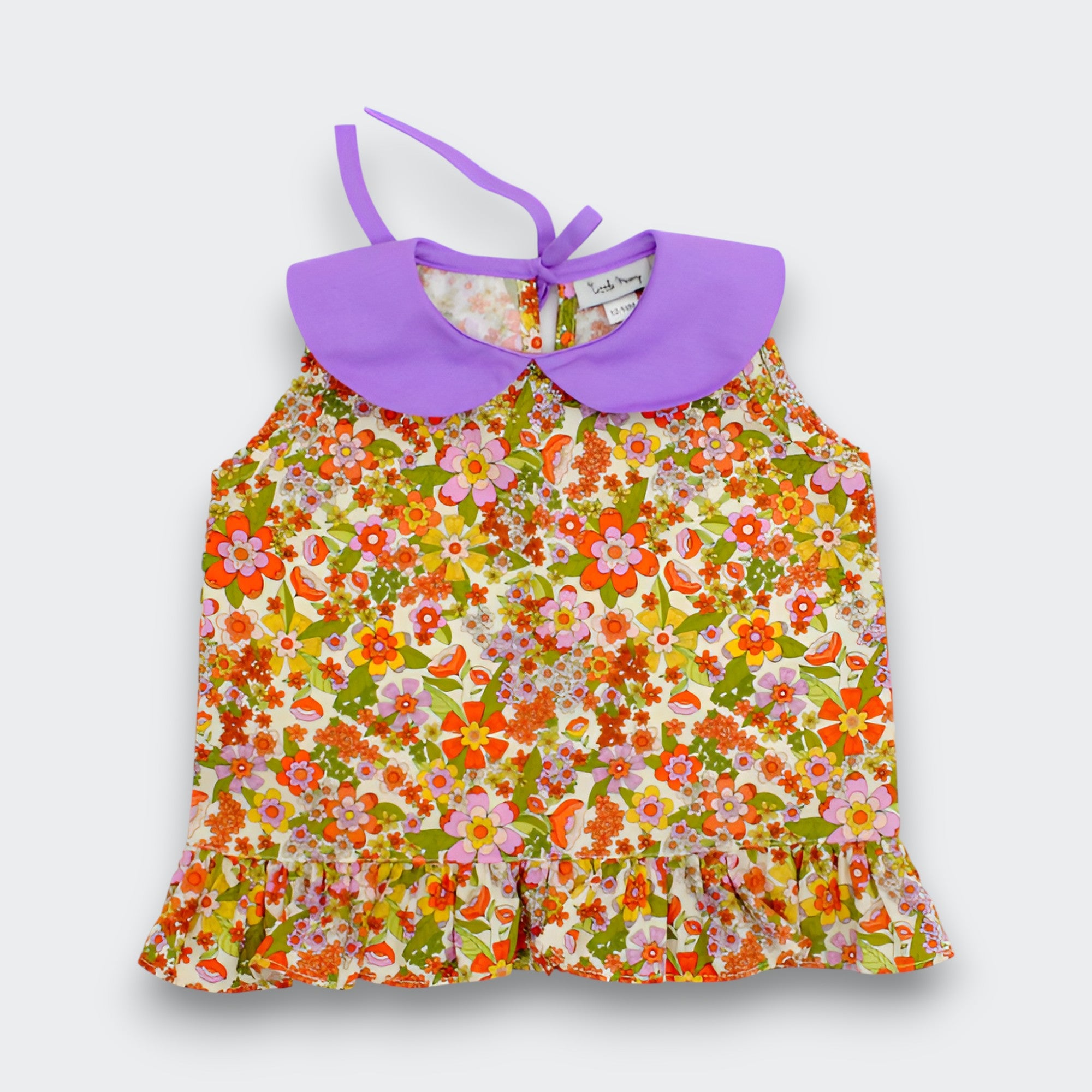 Little Moony Groovy Floral Cotton Top Baby Girls and Kids