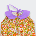 Little Moony Groovy Floral Cotton Top Baby Girls and Kids -  Detailed View