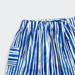 Little Moony Blue and White Water Edge Harem Pants in OEKO-TEX Certified Cotton for Babies and Kids - Detailed View