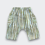 Little Moony Brown and Grey Water Edge OEKO-TEX Certified Cotton Harem Pants for Babies and Kids