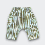 Little Moony Brown and Grey Water Edge OEKO-TEX Certified Cotton Harem Pants for Babies and Kids