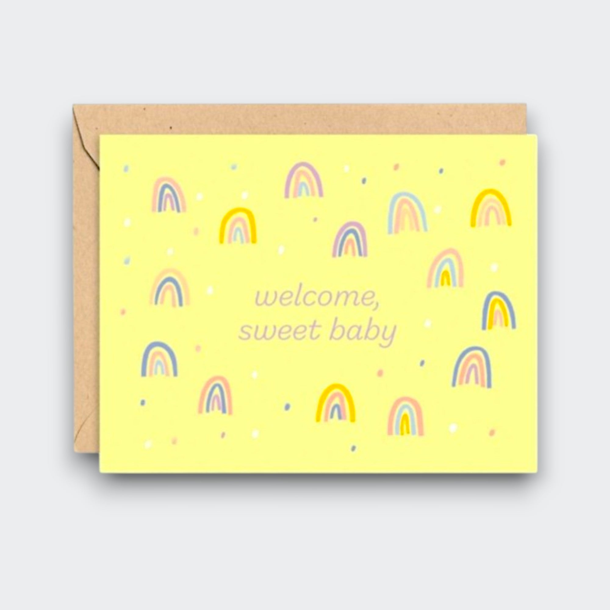 Baby Card Hello Sunshine Rainbows