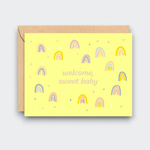 Baby Card Hello Sunshine Rainbows