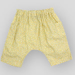 Yellow Petite Fleur Cotton Harem Pants for Babies and Kids