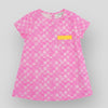 Trapeze Dress in Pink Checkerboard - Front View
