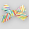 Stripe Bow Hair Clip