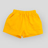 Sunny Yellow Cotton Knit Summer Short. Front view.