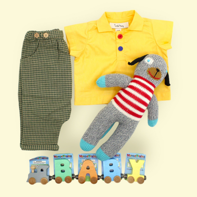 Kids clothes with baby blocks