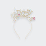 Little Moony Happy Birthday Headband for baby girls and kids