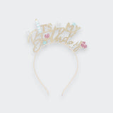 Little Moony Happy Birthday Headband for baby girls and kids