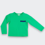 Little Moony Jade Green Cotton Long Sleeve Tee for Babies and Children