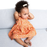 baby girl with tulip dress