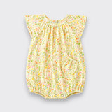 Daisy Floral Flutter Cap Sleeve Romper
