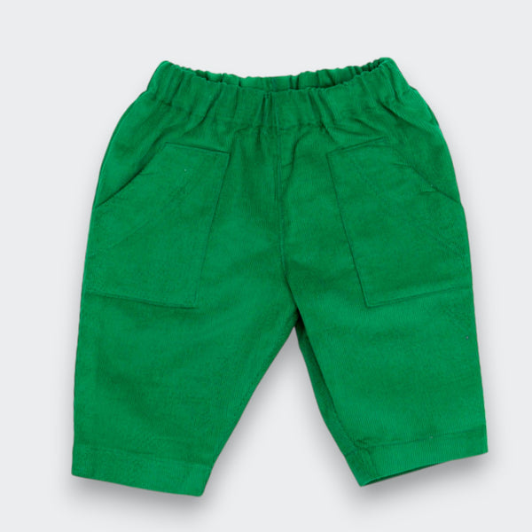 Litte Mony Crayon Green Corduroy Pants